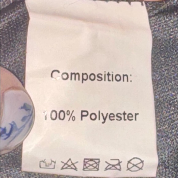 SHEIN Velvet Bodice Glitter Maxi Dress Black Silver - Picture 7 of 7